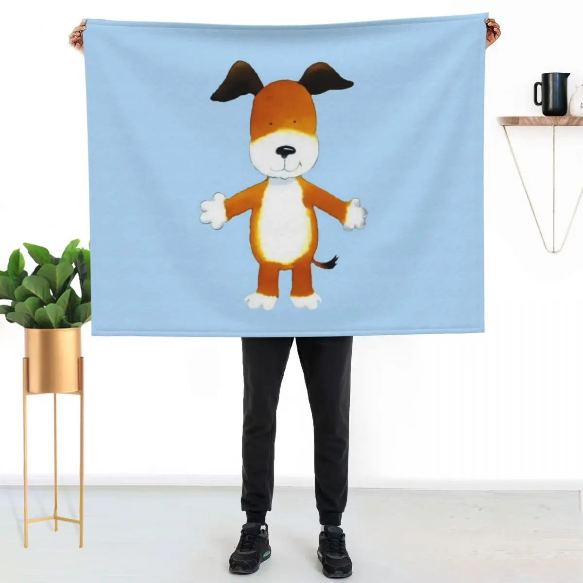 

Kipper the dog Throw Blanket Shaggy Furry Soft Blanket for Bedroom Living Room