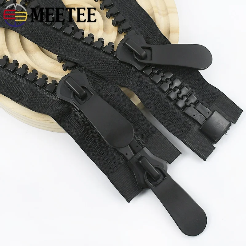 

1Pc 20# Meetee 70-150cm Resin Zipper Extra Large Ziper for Tent Double Single Slider Open-End Zips Garment Zip Sewing Accessory