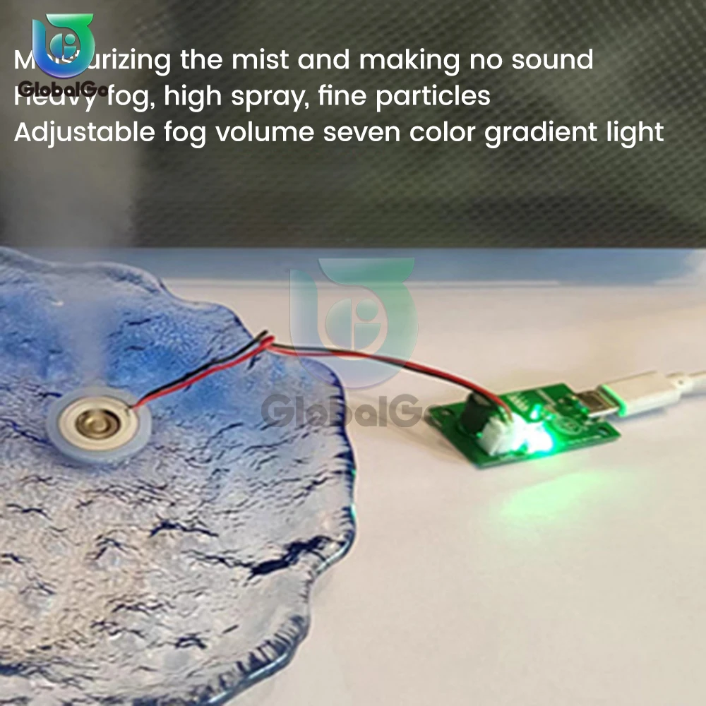 USB Mini Humidifier DIY Kits Mist Maker and Driver Circuit Board Fogger Atomization Film Atomizer Sheet Mini Oscillating