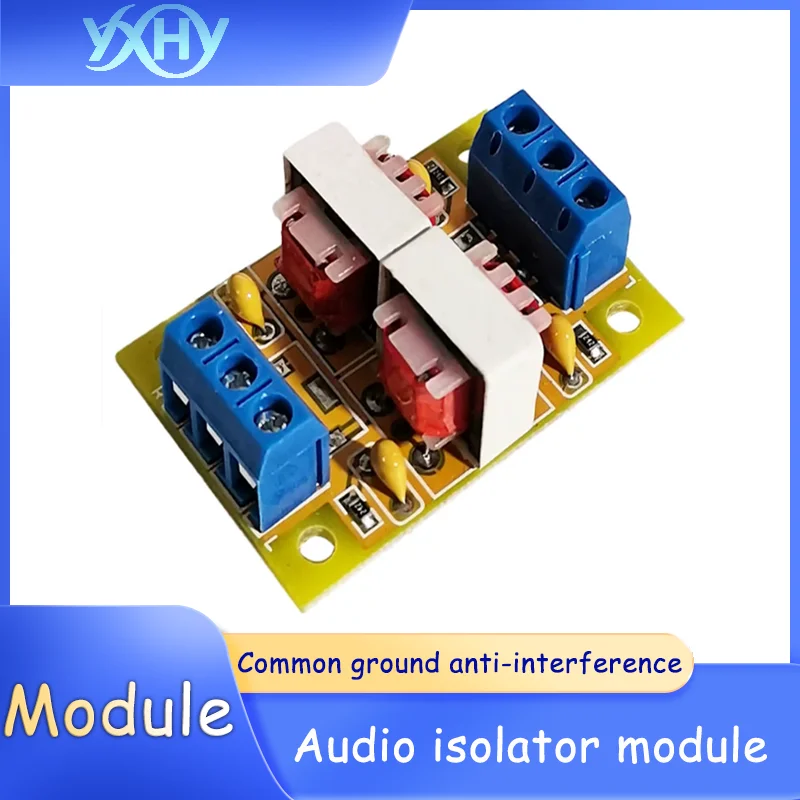 1pcs Audio isolator module computer power amplifier audio noise eliminator common ground anti-interference signal noise filte