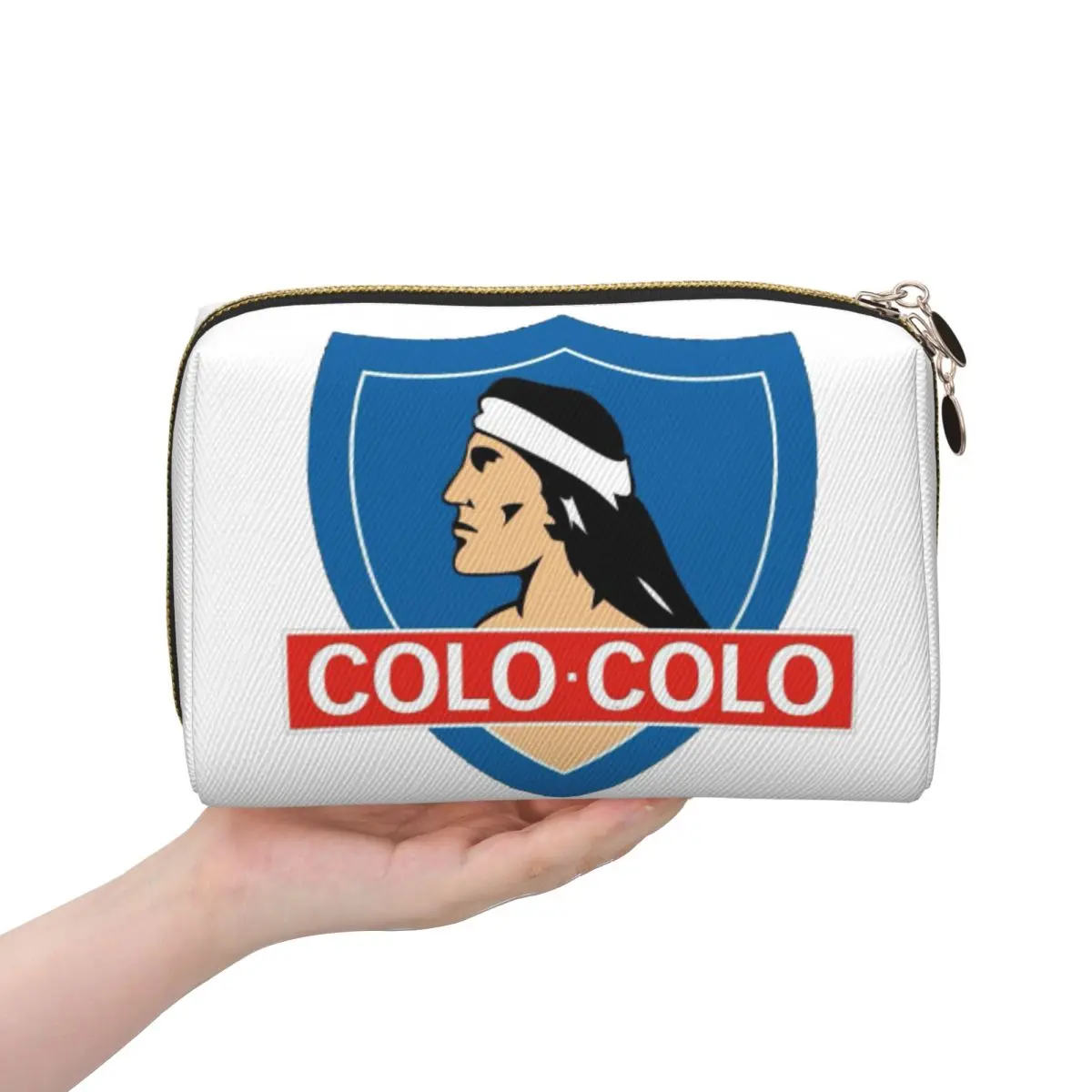 

Social Y Deportivo Colo-Colo Women Cosmetic Bag Travel Makeup Organizer Pouch Toiletry Storage Dopp Kit Box