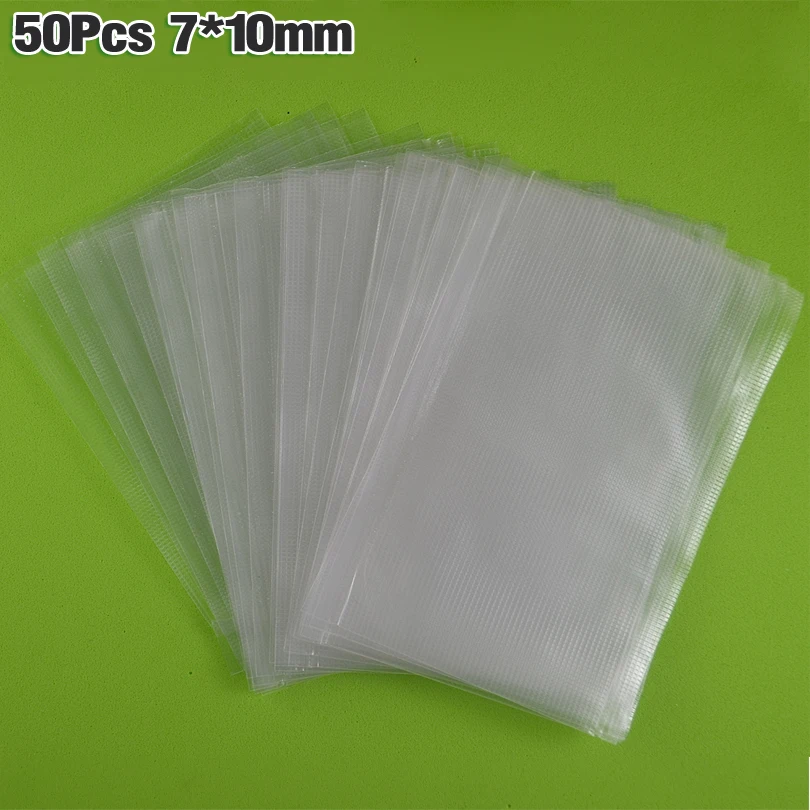 MNFT 50 Uds. Bolsas de PVA de 7x10 cm para pesca de carpa, dispensador de fundición de cebo en tierra, alimentador, aparejos de pesca, Ideales solubles disueltos