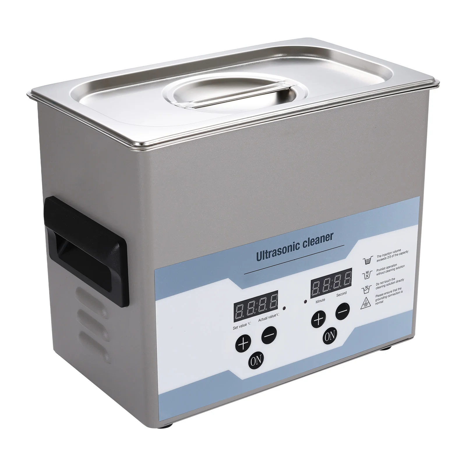 Yabangbang Stainless Steel 3.2L Commercial Ultrasonic Cleaner with Timer & Heater for Dental Tools, Jewelry, and Lab Equipment