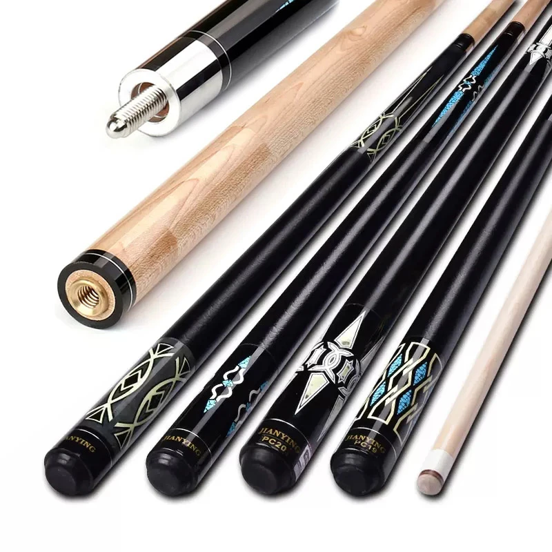 Wooden 147cm Billiards Cue 1/2 Scale Split Stick Canadian Maple Shaft Nine Ball Billiard Cues 12.75mm Tip Size