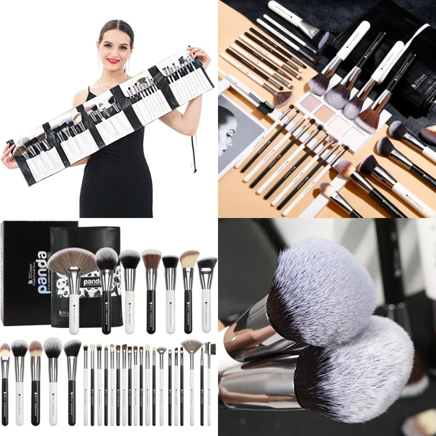 

31Pcs Pcs Pro Grade Makeup Brushes Set with Organizer Dense Ultra Soft Bristle Luxury Make up Brushes for Foundation, Face Blen