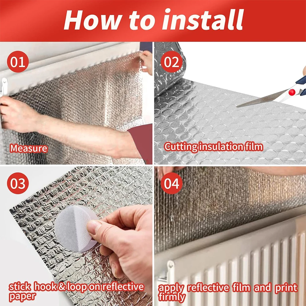 Reflectix Insulation 0.6mx5m Double Bubble Reflectix Thermal Foil Insulated for RV Window Garage Door Insulation for Summer Heat