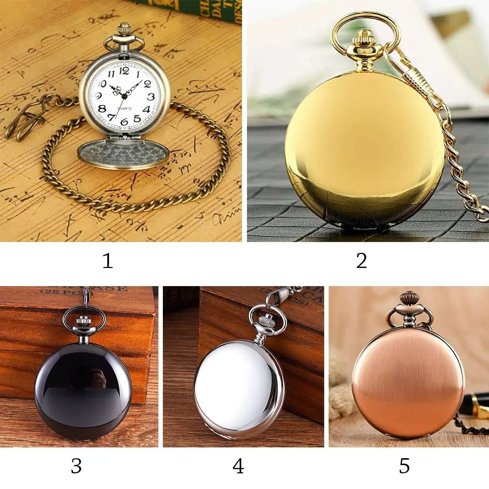 Лидер продаж, бронзовые кварцевые часы, винтажные карманные часы с римским циферблатом, стимпанк, ретро-часы с узором, мужские часы в стиле ретро