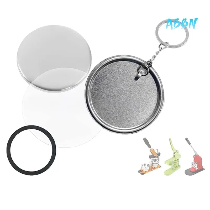 ABBN-Button Maker Keychains Supplies,58Mm/2.25 Inch Pin Making Kit For Button Maker Machine,Metal Button Badge Sets