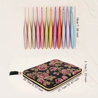 12 Pcs Macaron Crochet Hooks Set, Ergonomic Soft Handle Aluminum Alloy Crochet Needles Kit, 3.0-10.0mm for DIY Craft Knitting