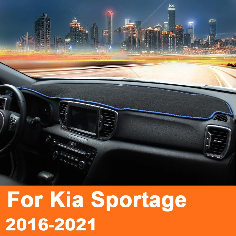 For Kia Sportage 4 QL 2016-2020 2021 Car Dashboard Covers Avoid Light Pad Shade Cushion Mat Carpets Trim Protector Accessories