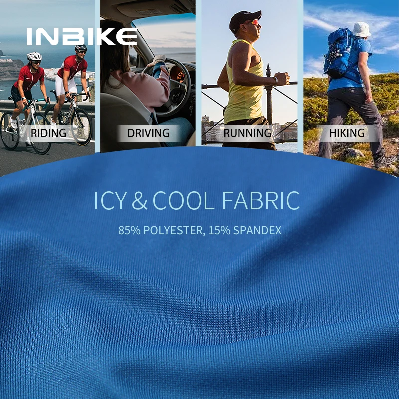 INBIKE Arm Cycling Sleeves Man Bicycle Riding UV Protection Sleeves Sunscreen Arm Cover Ice Silk Arm Cover Bicycle Accessories