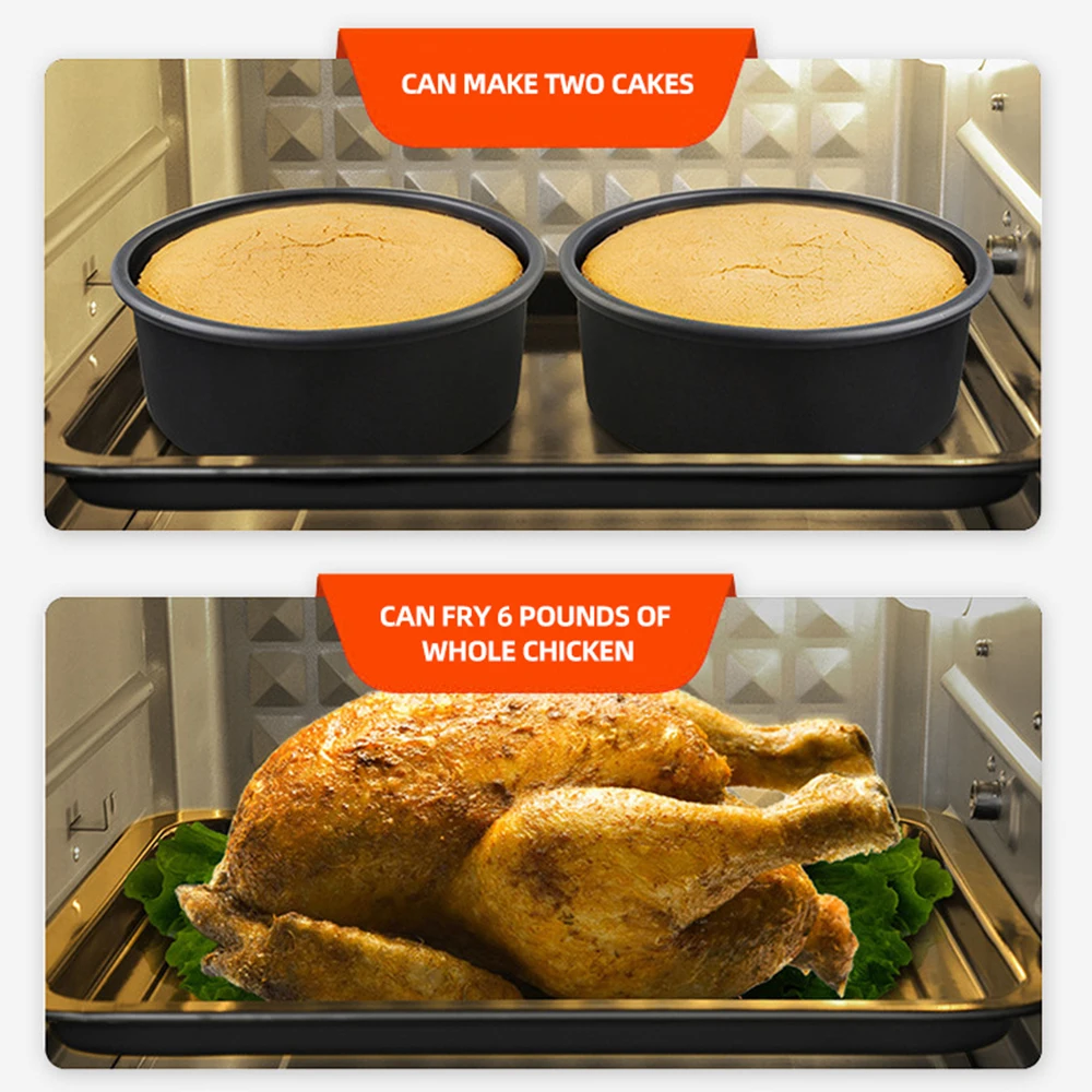 26DK أجهزة المطبخ المنزلية مقلاة هوائية خالية من الزيت سعة 26 لتر فرن من الفولاذ المقاوم للصدأ بسعة كبيرة