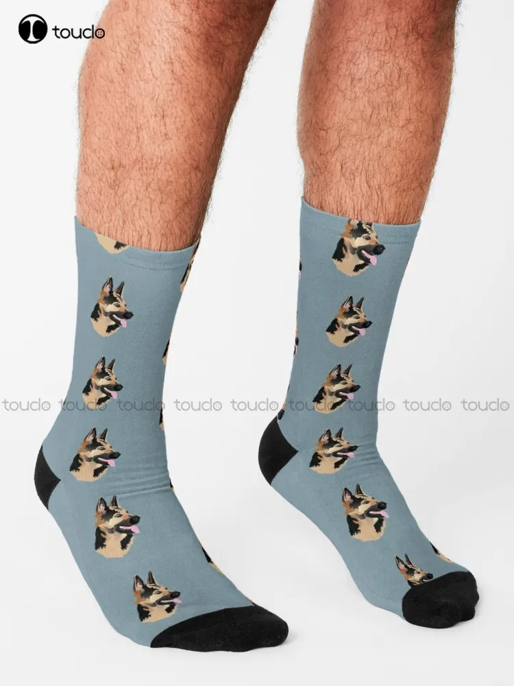 German Shepherd Socks Funny Socks Personalized Custom Unisex Adult Teen Youth Socks 360° Digital Print Hd High Quality Harajuku