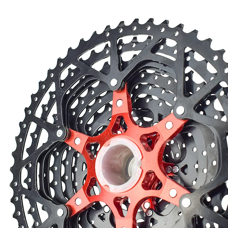 MTB Full Black Cassette 8 9 10 11 12 Speed Bicycle Freewheel 42/46/50/52T 8/9/10/11/12V Mountain Bike K7 Sprocket For Shimano HG