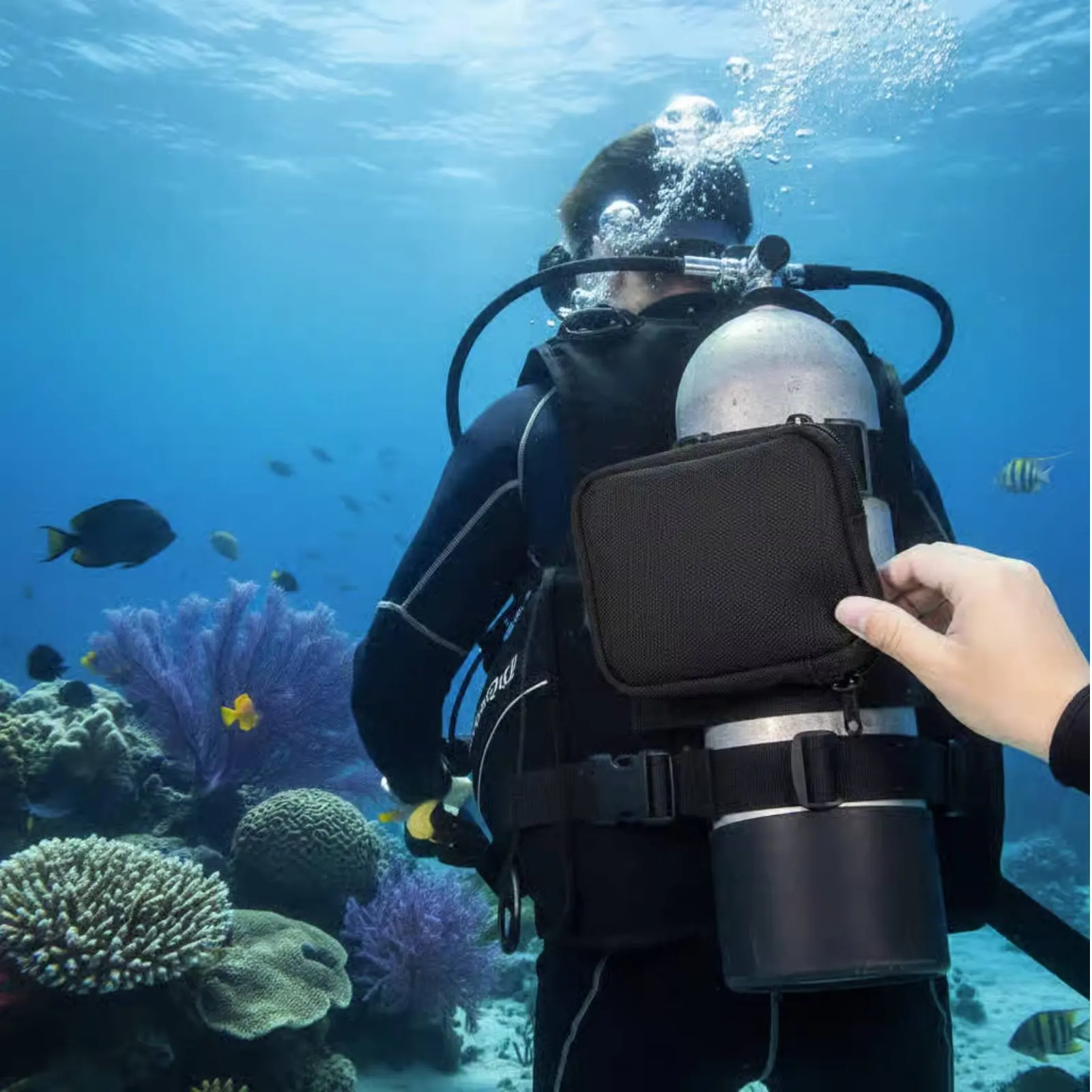 

Cylinder Strap Weight Bag 2kg Capacity Diving Trim Pocket BCD Weight Pocket YKK Fastener Lightweight for Underwater