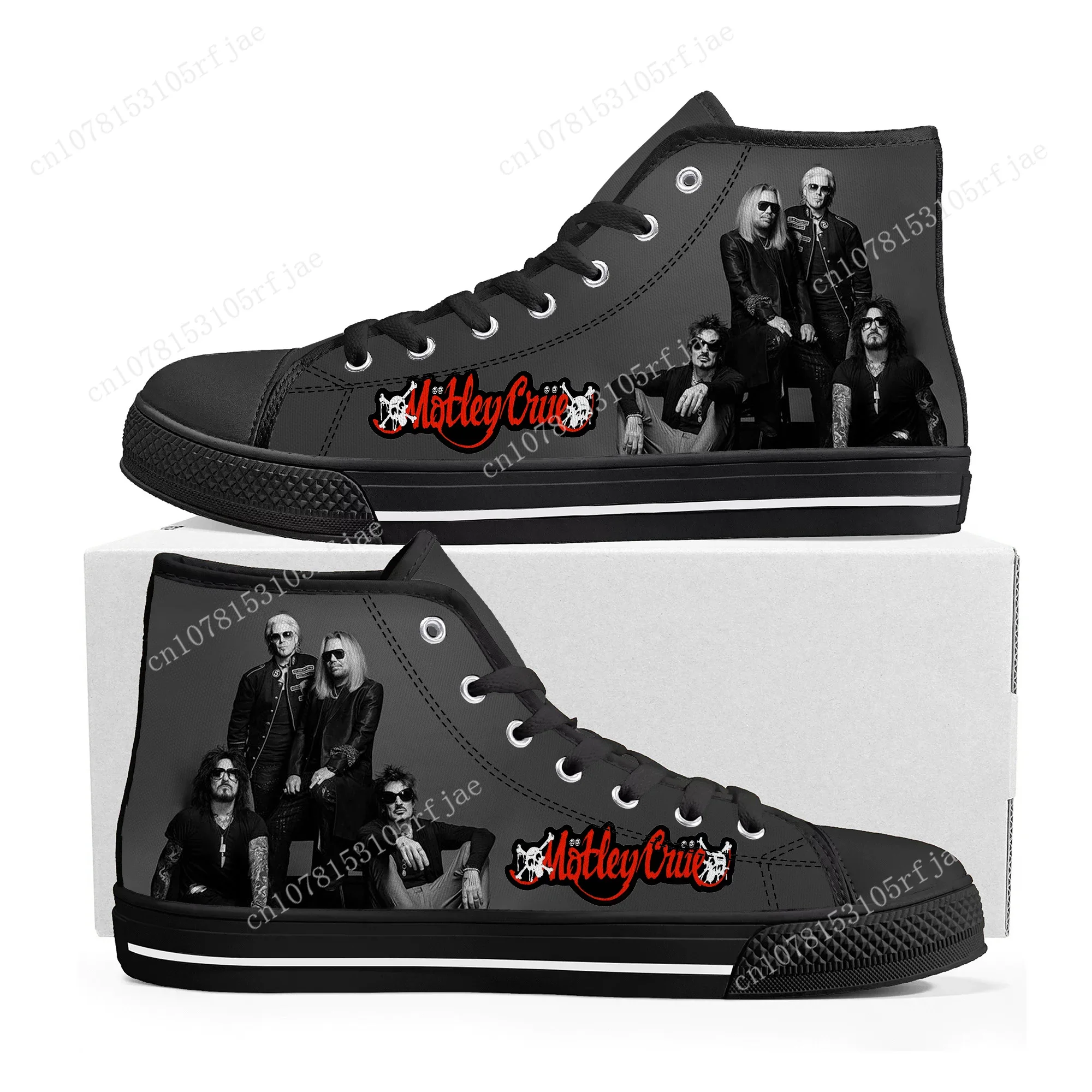 

Band 80S Metal Vintage C-Crue High Top Sneakers Men Women Teenager M-Motley High Quality Canvas Sneaker Custom Built Couple Shoe