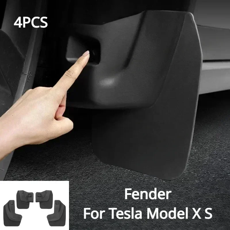 Mudguards for Tesla Model X ModelS Upgrade Mudguard Fender Auto Splash Guard Protector Mud Guard Car Exterior Accessories 2024