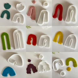 Simple Geometric Polymer Clay Molds U-Shape Arch Shaped Clay Cutters Embossing Molds DIY Jewelry Earring Pendant Making Tools