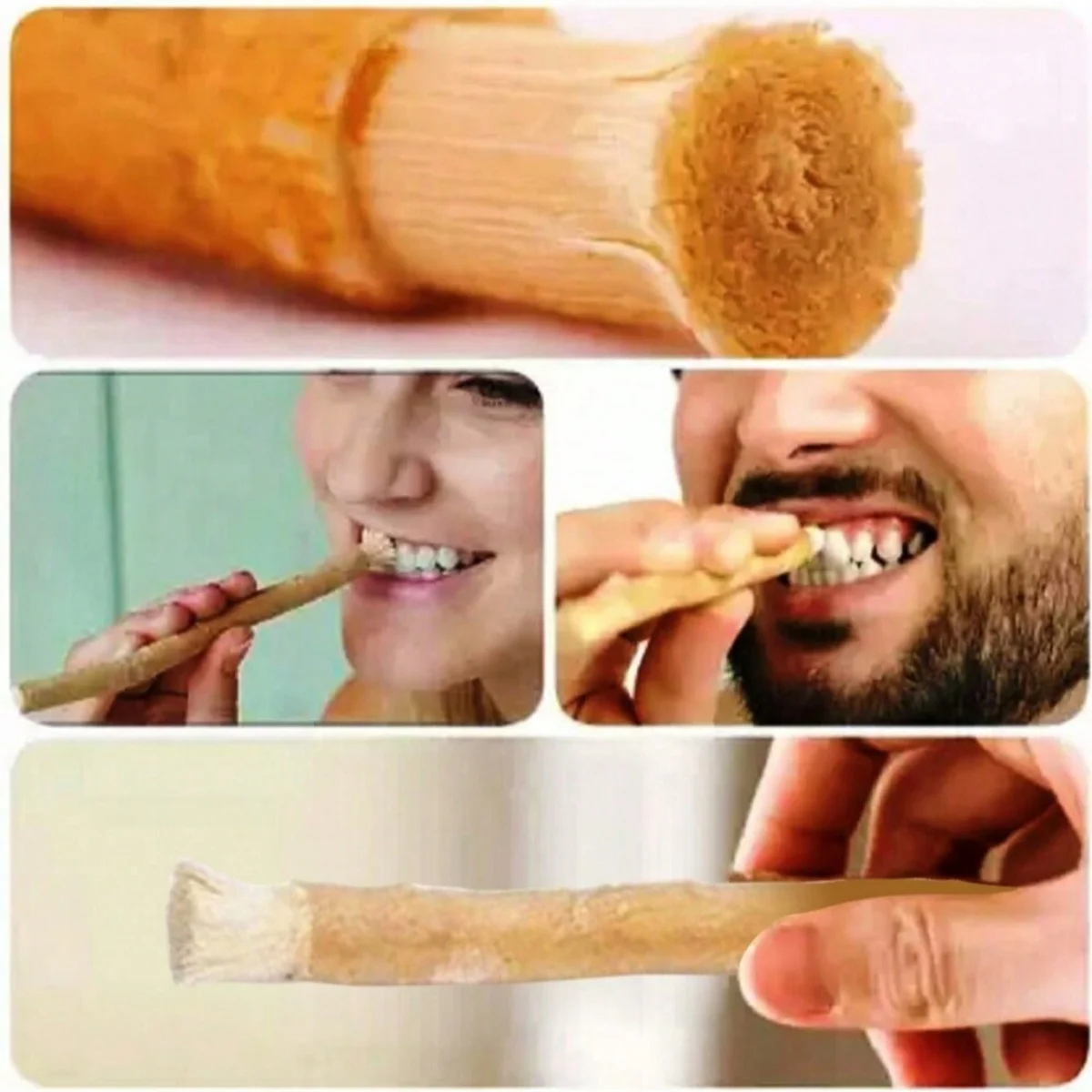3 قطعة فرشاة أسنان Miswak بنكهة النعناع عصا تقليدية غصين خشبي فرشاة أسنان طبيعية للأسنان الصحية والأسنان أكثر نعسانًا #2