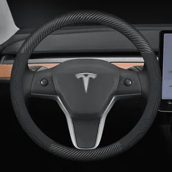 Car Steering Wheel Cover For Tesla Model 3 Model Y Model X Model S 2018 2019-2022-2024 Car Interior Steering Wheel Accessories