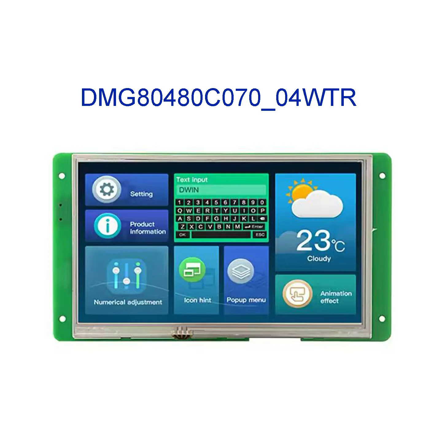 yuxian DMG80480C070_04WTC DMG80480C070-04WN WTR 7 Zoll TFT 800*480 LCD Display RS232 TTL HMI Kommerziellen Touch Panel Bildschirm Smart UART 5