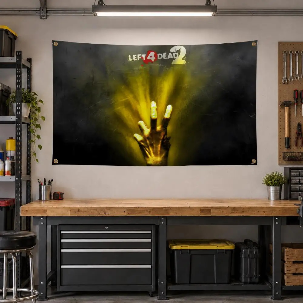 Game Left 4 Dead Zombie Flags Personalized Banner Flag Room Dorm Camping Picnic Garage Bar Outdoor Wall Decor