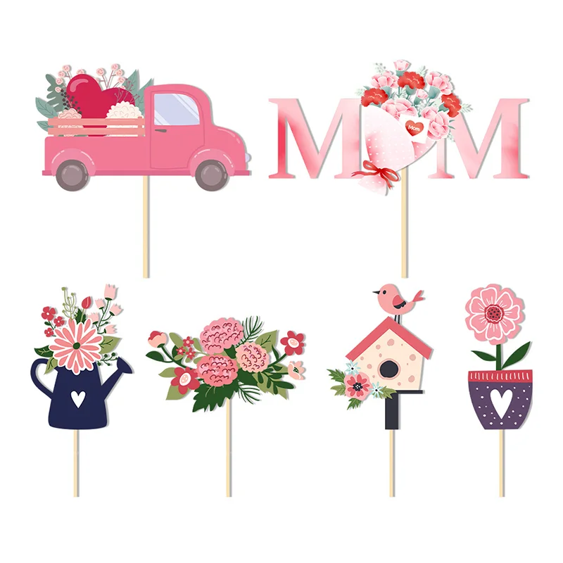 Mother's Day Paper Floral Craft 20pcs Paper Floral Design Vase Insert Table Decorations Flower Arrangement Party Supplies