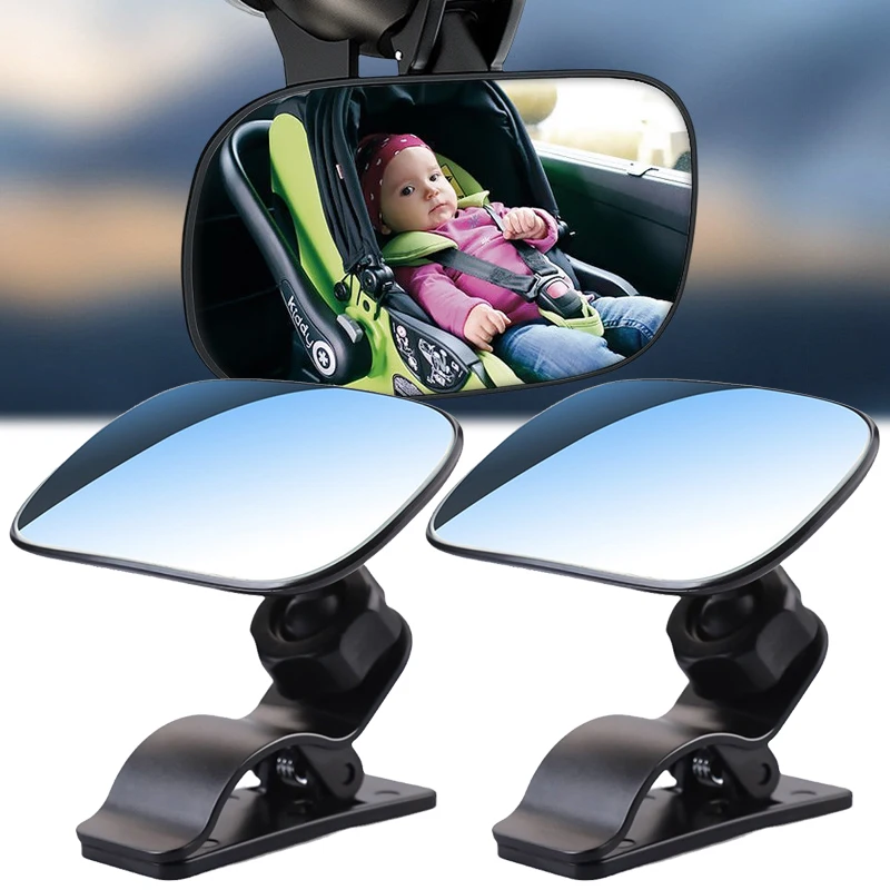 

360° Rotates Car Safety View Back Seat Mirror Baby Car Mirror Children Facing Rear Ward Infant Care Square Safety Kids Monitor