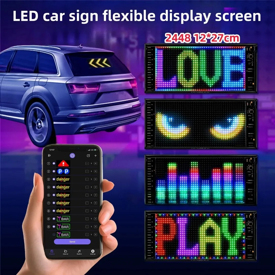 5V Auto LED Bildschirm Pixel Panel Display APP Steuerung DIY Text Muster Animation Hause Dekoration Spiel Zimmer Flexible LED Matrix Panel