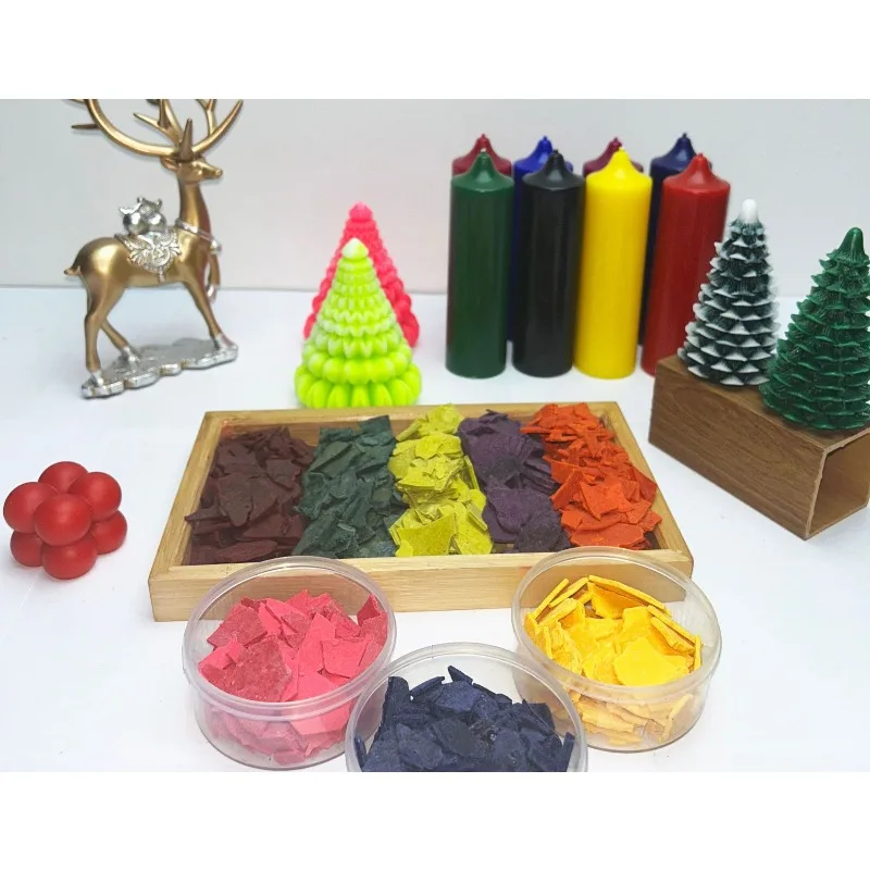 Candle color block DIY scented candle paint plant wax suitable for Morandi gray