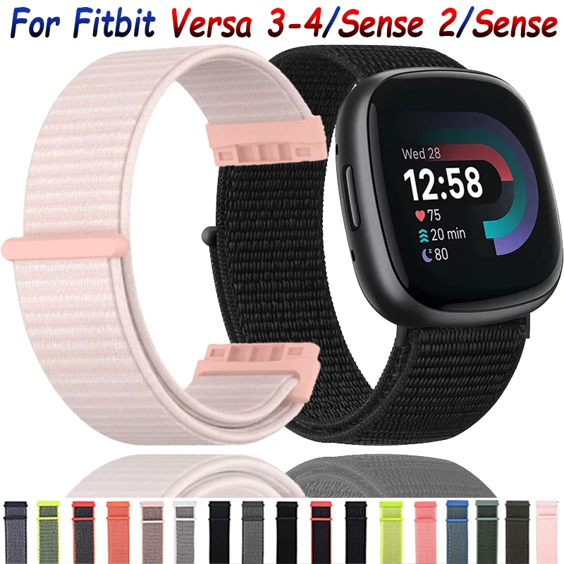 لينة النايلون حلقة حزام ل Fitbit العكس 4/3 الرياضة تنفس مريحة دائم سوار Fitbit تحسس 2/Sense Correa اكسسوارات