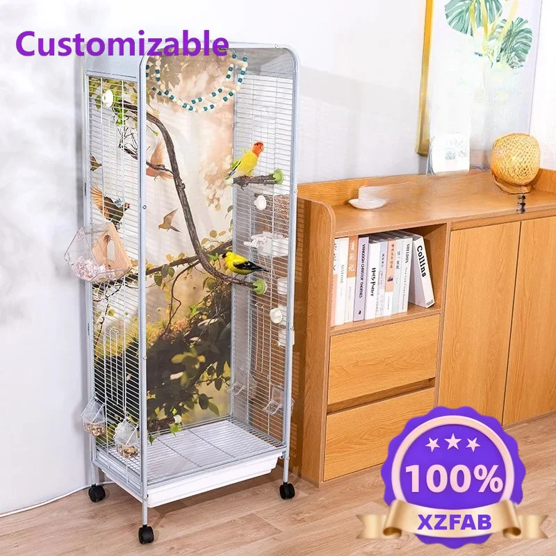 Factory Direct 2026 Cabinet Acrylic Bird Cage Parrot Cage Large Bird Villa Large Space Ornamental Cage Transparent