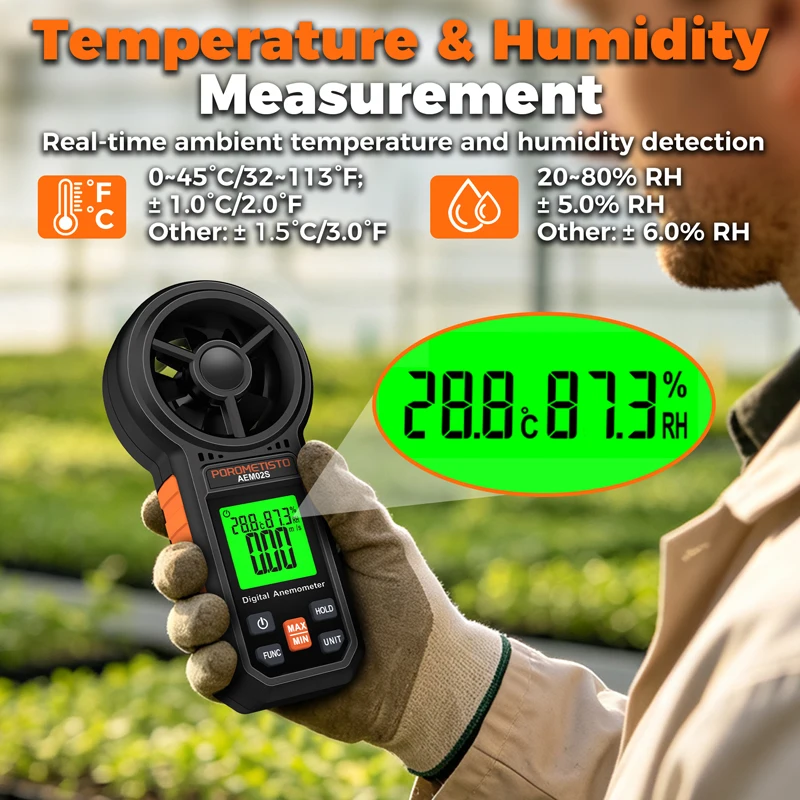AEM02S 디지털 풍속계, 휴대용 풍속 측정기, 백라 - Anemometer Digital Wind Speed 리뷰 및 가격