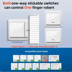 Two-way Double Control Finger Robot Lazy Switch Remote Controller Lazy light Off RF Smart Intelligent Wireless Remote Control