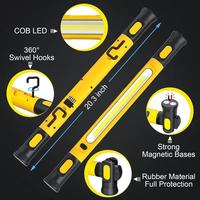 Super Bright 5000LM LED Rechargeable Magnetic Work Light with Rotating Base Hooks Underhood Work Lamp Bar For Car Repair R2A8