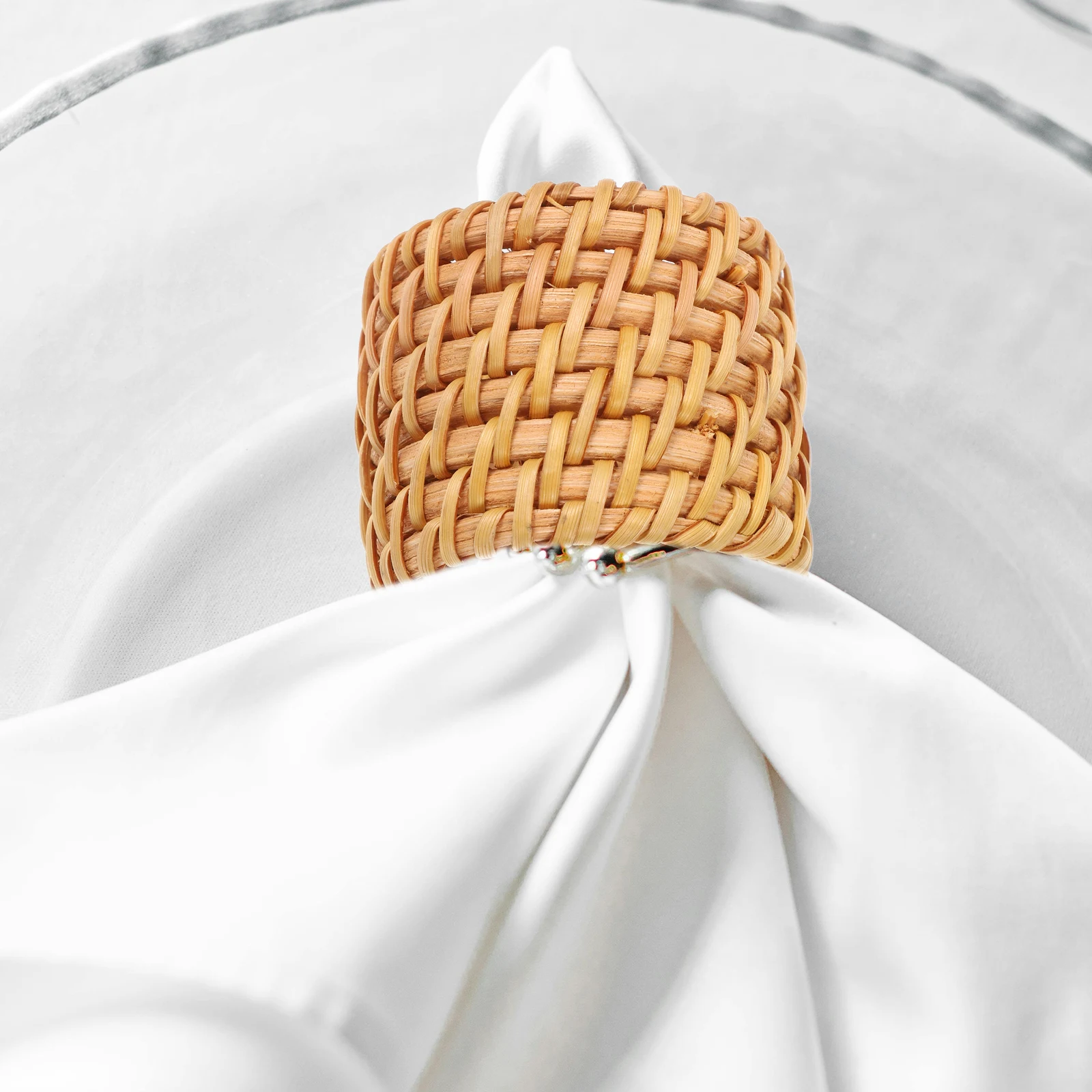 

Napkin Ring Boho Fall Decor Burlap Rings Set up Bulk Cloth Napkins Wooden Gold Farmhouse