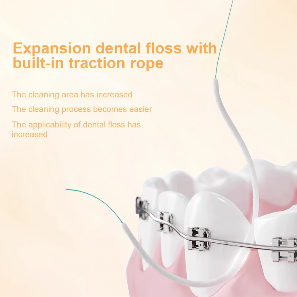 50 قطعة/صندوق خيط تنظيف الأسنان المياه توسيع تقويم الأسنان Flosser متعددة الوظائف مسواك تنظيف سلك خط يزرع الأقواس عراف
