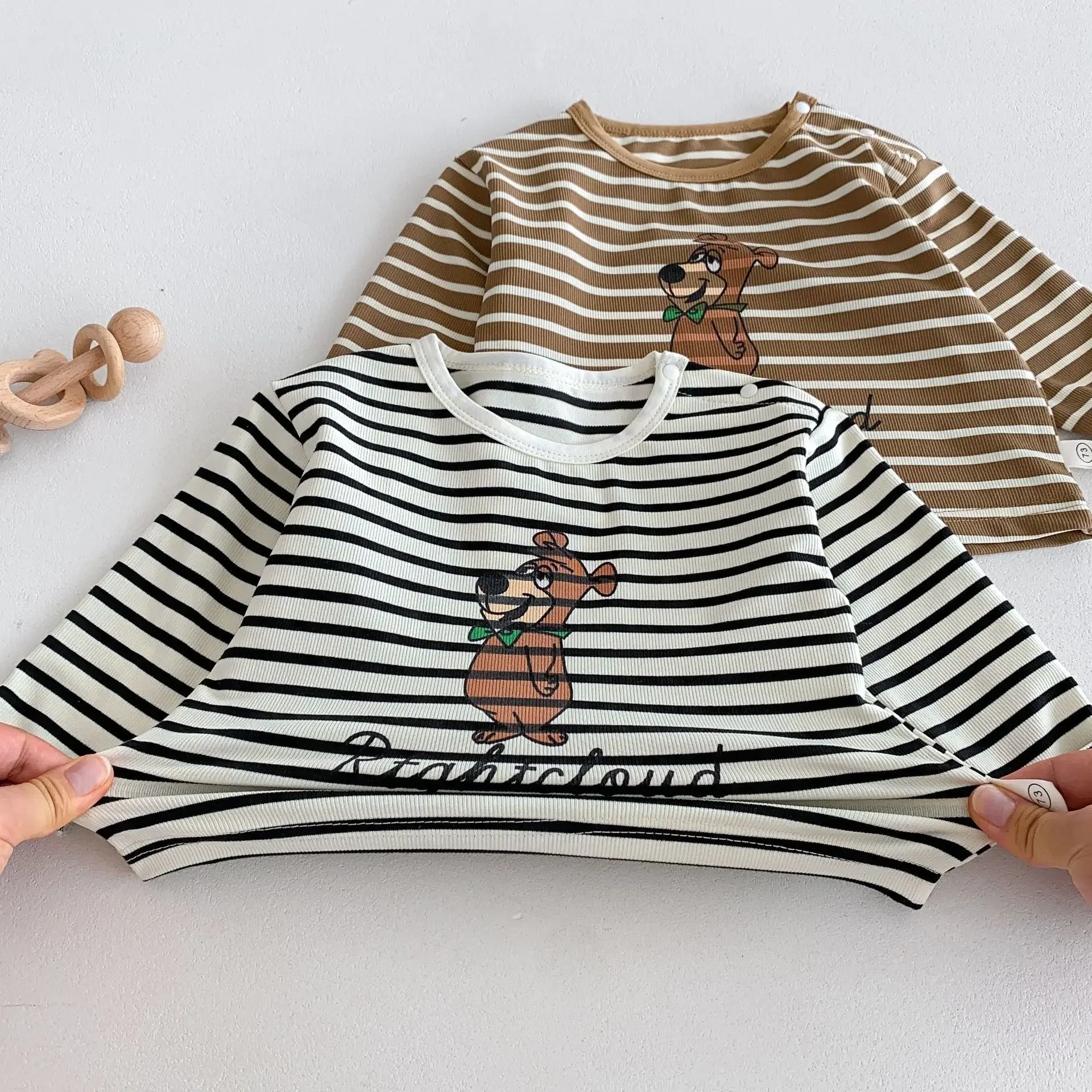 Baby Girls Boys Long Sleeve T-shirt Toddler Kids Cartoon Pullover Infant Bottoming Shirts 2024 Spring Autumn Children's Clothing