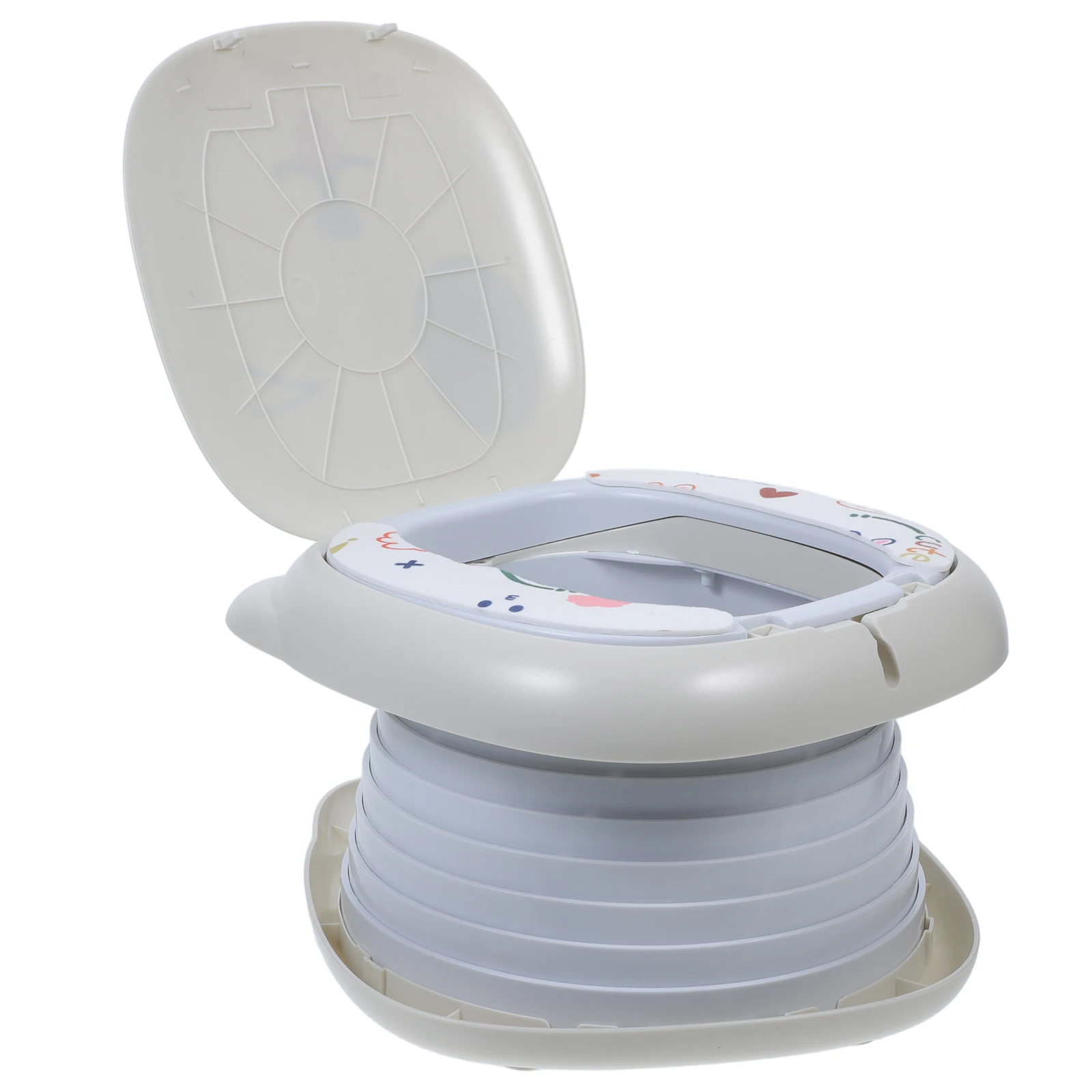 

Portable Urinary Travel Seat for Toddler Chair Boys Girls Training Toilet Foldable Light Grey Potty Outdoor Camping Car