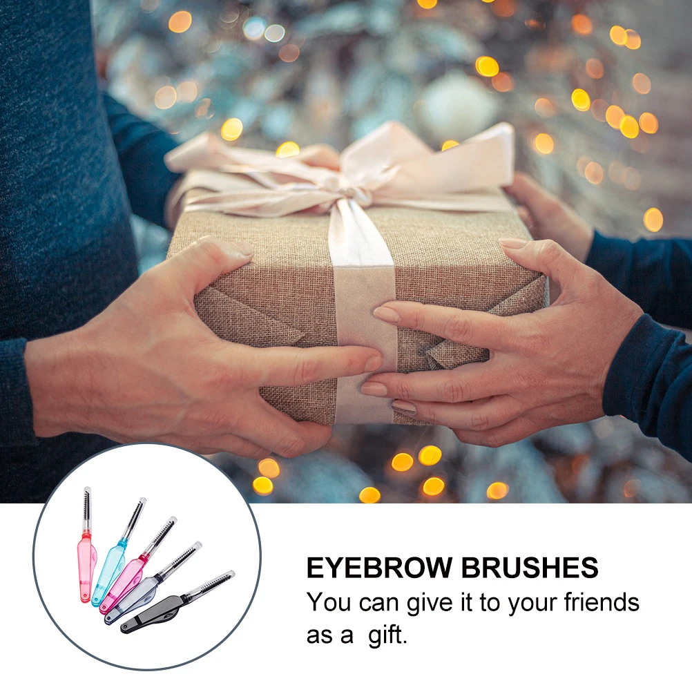 

10Pcs Multipurpose Eyebrow Brow Combs Foldable Makeup Brushes Portable Tool Eyelash Grooming Brush Travel Kit