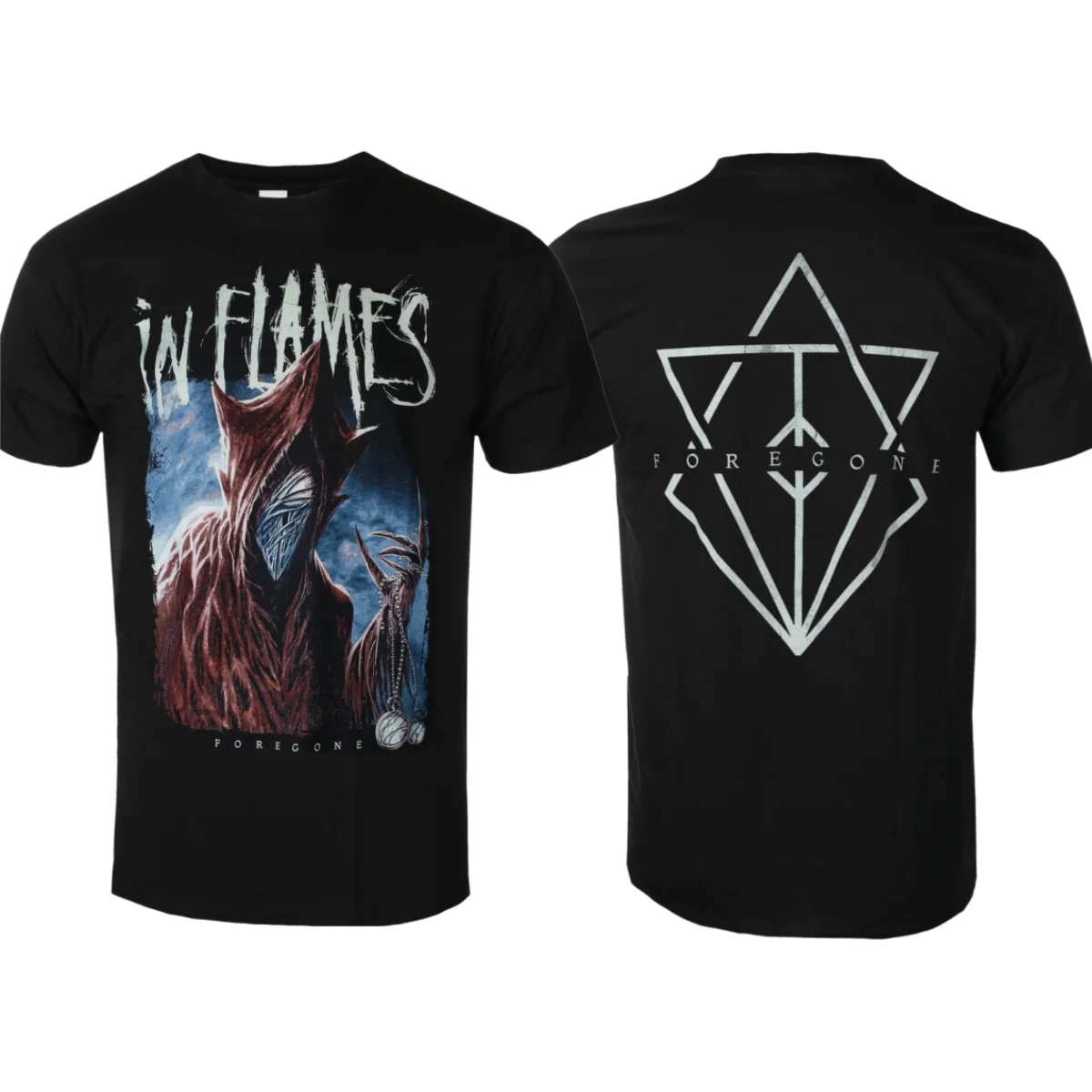 In Flames - Foregone Art Pattern Melodic Death Metal Band T-shirt Casual Street Style Cotton T-shirt for Men and Women
