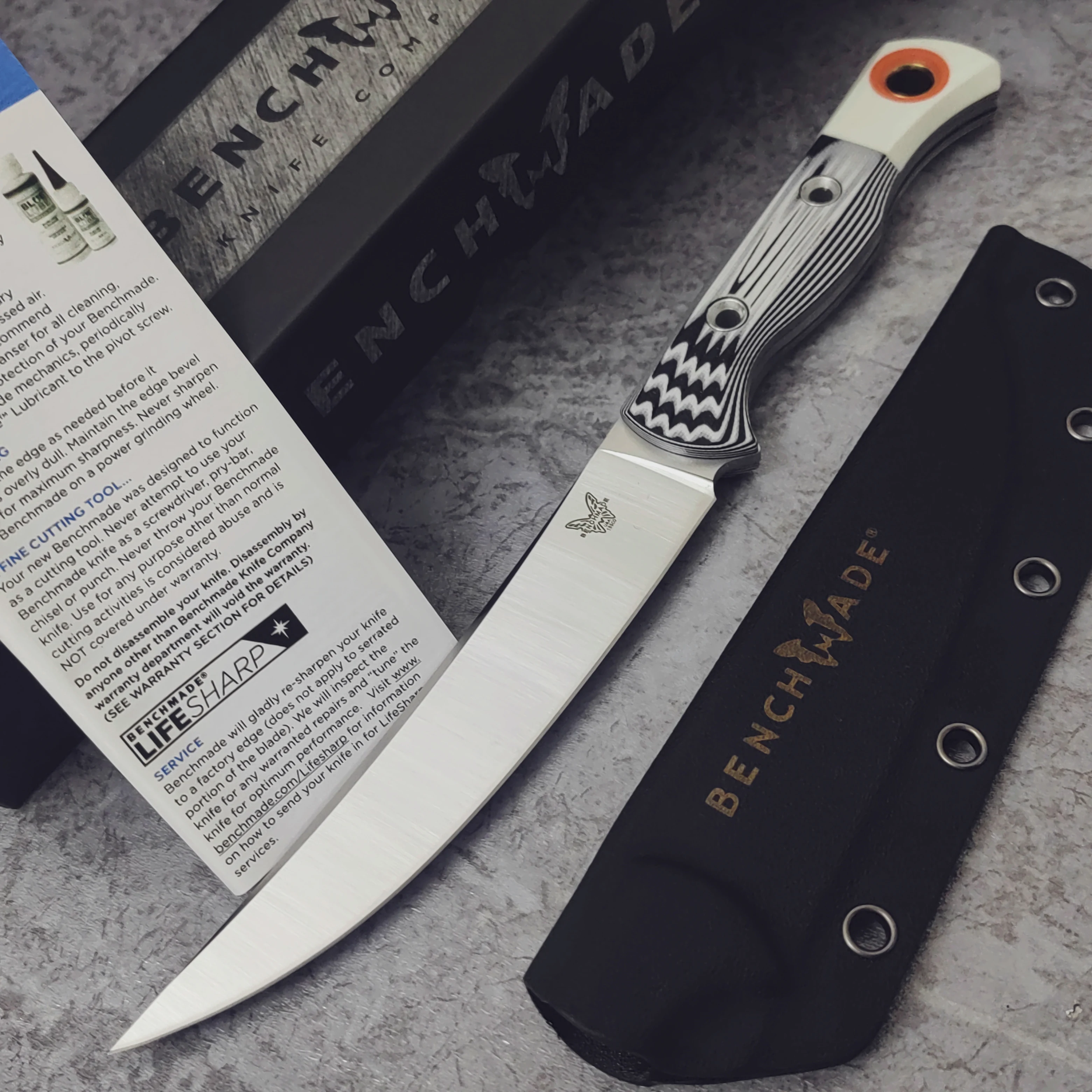 BM Knives 15500-1K Bench S45VN blade Steel Made Hunt Meatcrafter Fixed Knife G10 handle outdoor camping hunting pocket