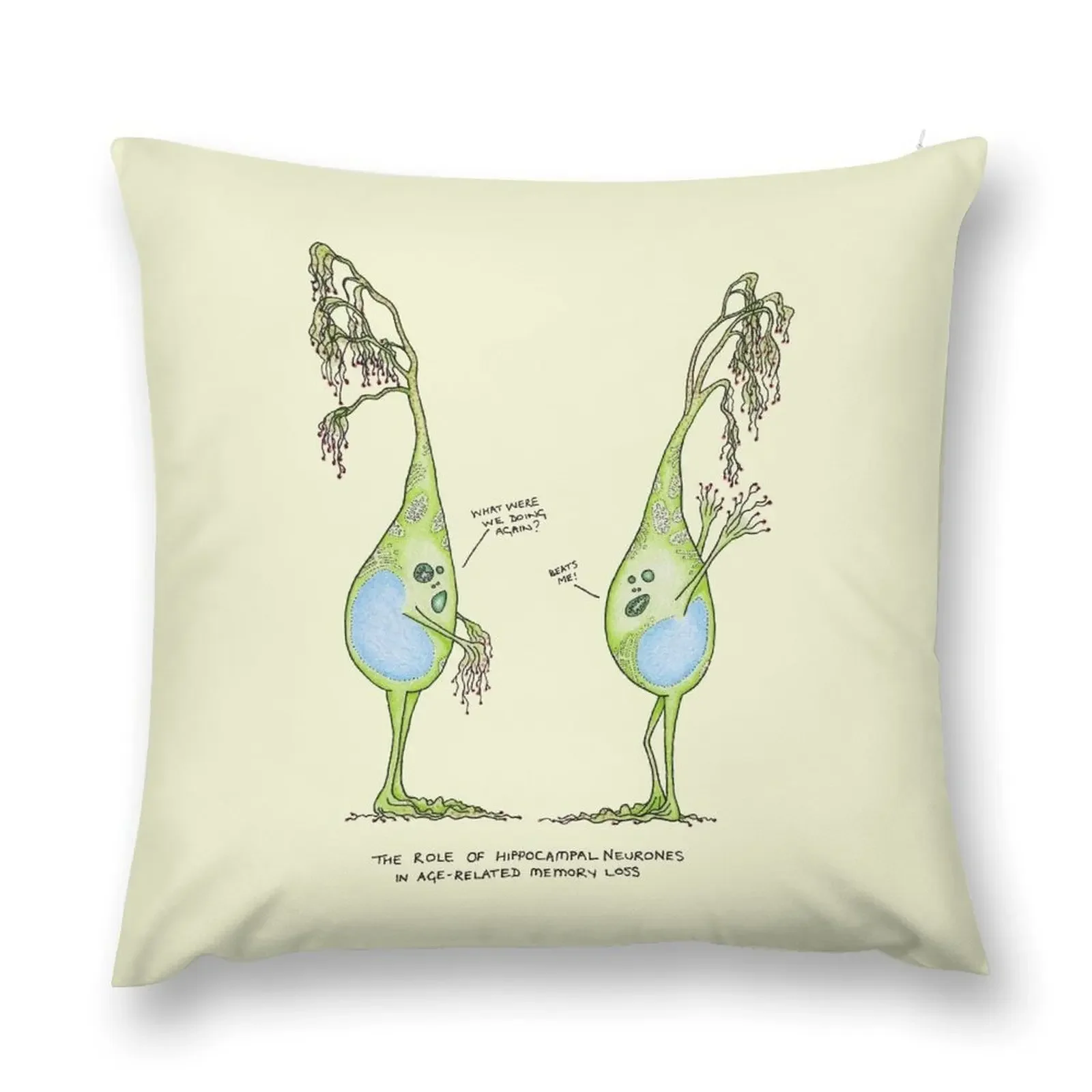 Forgetful Neurones Throw Pillow Christmas Pillow Cases home decor items pillow