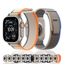 Correa de nailon para Apple watch S10, 46mm, 42mm, Ultra 2, 49mm, 9, 8, 7, 45mm, 41mm, banda deportiva transpirable para iwatch 6, 5, 4, 3SE, 44mm, 40mm