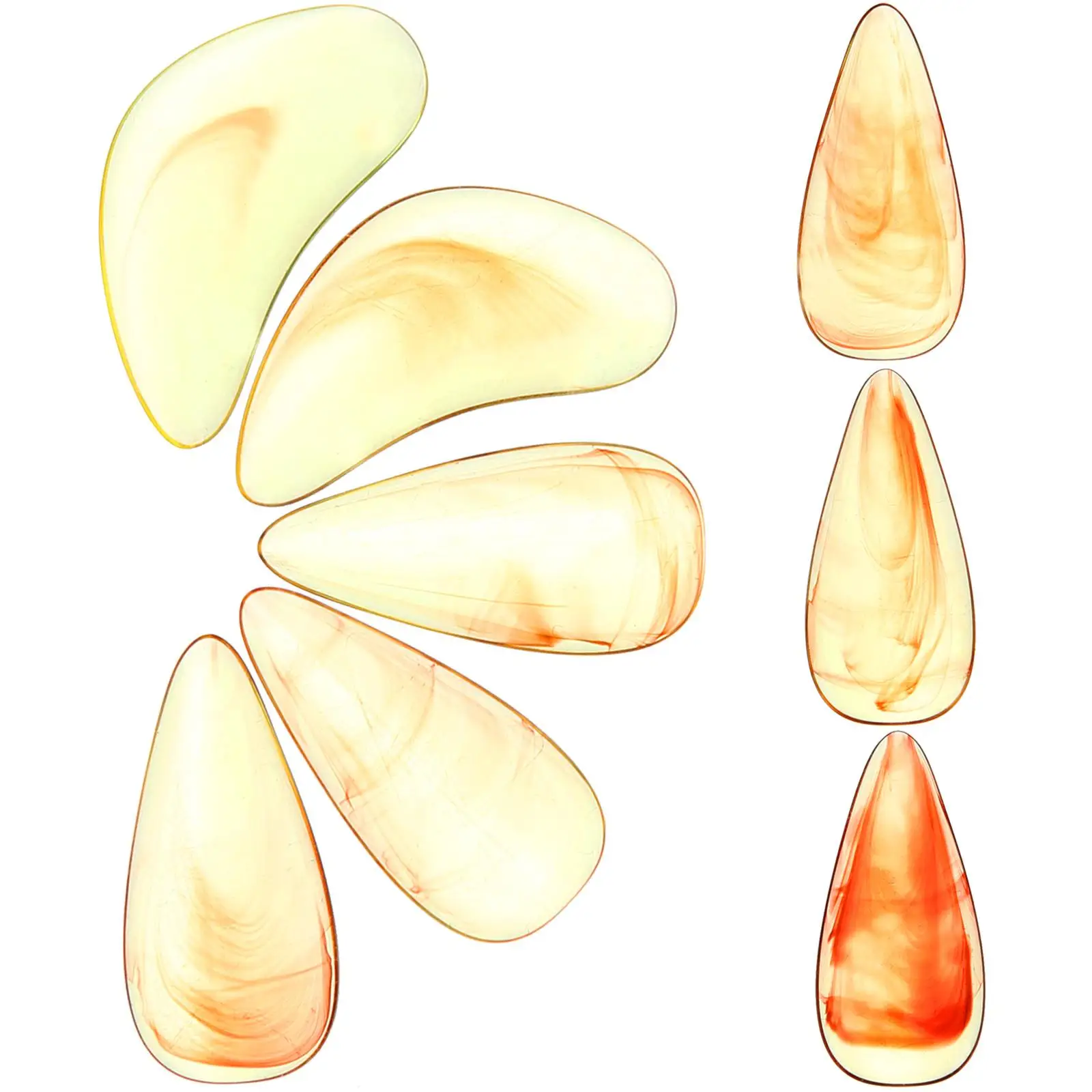 

8 Pcs Guzheng Nails Plastic Lightweight String Instrument Finger Picks Fingertip Protectors Musical Practice for Child