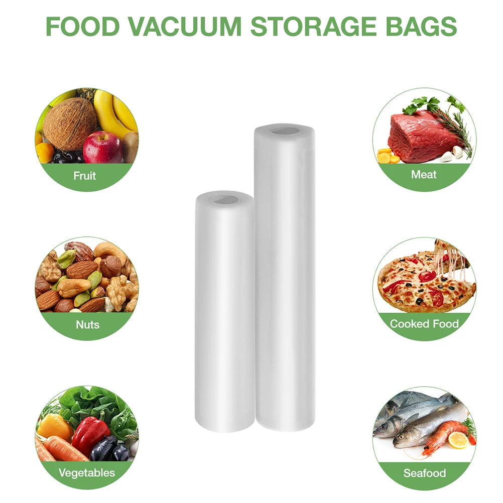 

3 рулона вакуумных упаковочных пакетов 20x500 см x 2 28x500 см x 1 пакеты для хранения продуктов термостойкие герметичные безопасные товары для дома