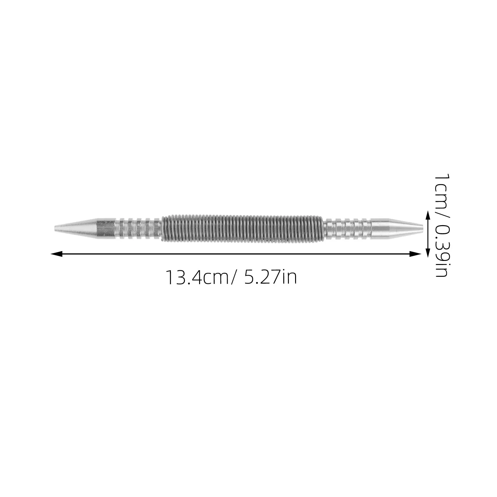 2Pcs Spring Nail Punch Set Multi-Function Hammerless Spring Loaded Center Punch for Wood Metal Glass Carbon Steel