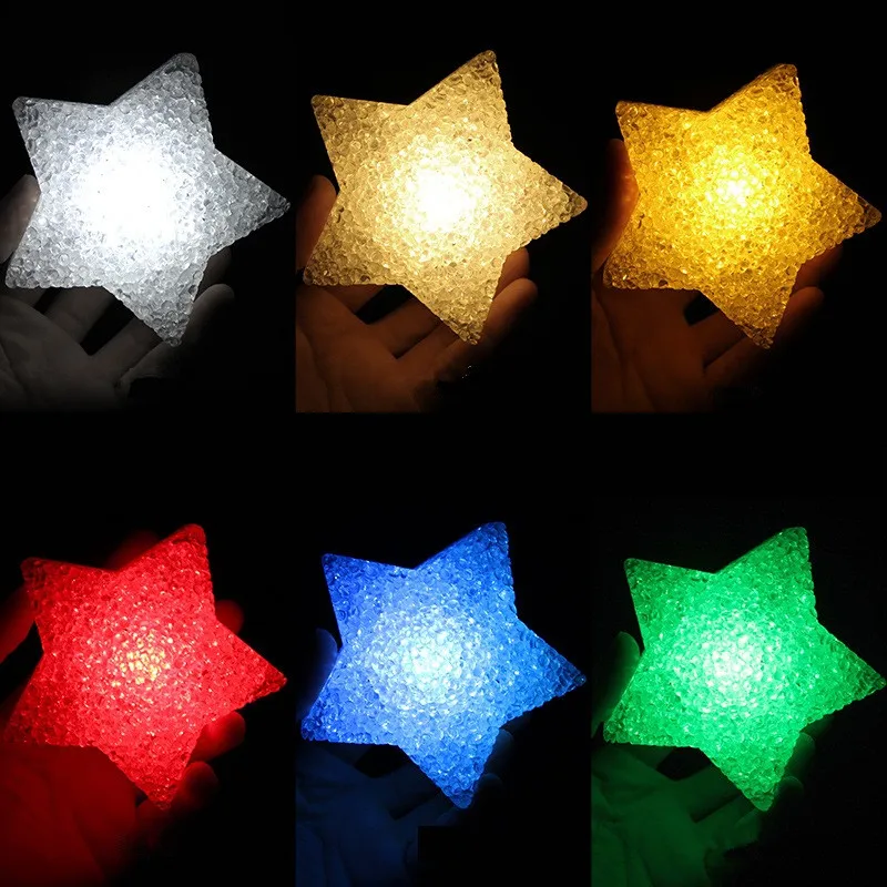 20Pcs 8/10CM Led Star Night Light luminoso Hand Hold Stage eseguire puntelli lampada con fascia elastica giocattolo regalo per feste per bambini