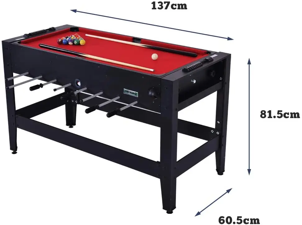 Win.max 5ft Spin 2-in-1 multigame table combining billiards and foosball