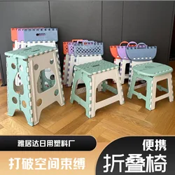 Collapsible Foldable Stool Chair, Portable Stool, Bar, Tall Step, Kitchen, Camp, Household Foot, Home Use, Bathroom